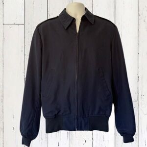 DSCP Wings Navy Blue Bomber Jacket Size 40L w/ Removable Quilted Liner